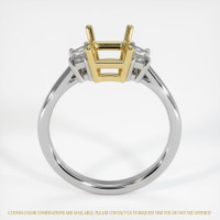 18K Yellow & White Three Stone Ring Setting Image