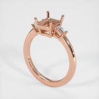 14K Rose Gold Three Stone Ring Setting Video