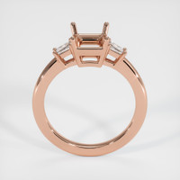 14K Rose Gold Three Stone Ring Setting Image