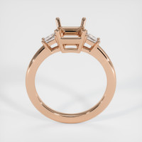 18K Rose Gold Three Stone Ring Setting Image