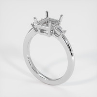 10K White Gold Three Stone Ring Setting Video