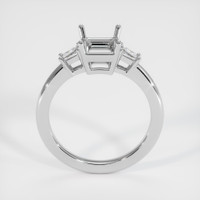 14K White Gold Three Stone Ring Setting Image