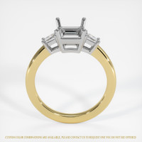 14K White & Yellow Three Stone Ring Setting Image
