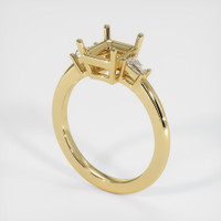 10K Yellow Gold Three Stone Ring Setting Video
