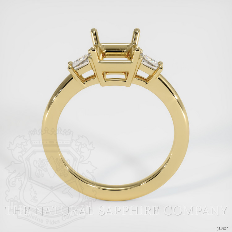 10K Yellow Gold Three Stone Ring Setting