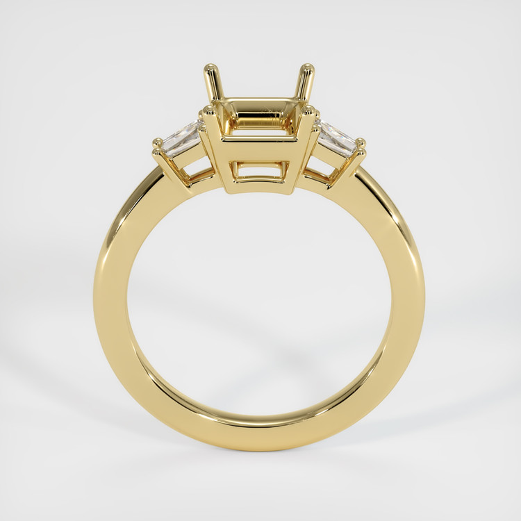 14K Yellow Gold Three Stone Ring Setting