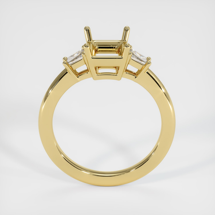 18K Yellow Gold Three Stone Ring Setting
