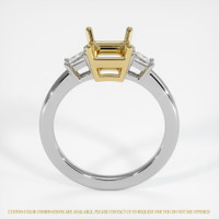 14K Yellow & White Three Stone Ring Setting Image