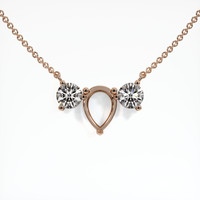 14K Rose Gold Accent Stones Necklace Setting Video