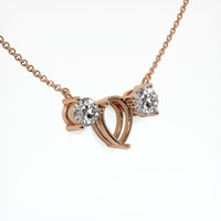 14K Rose Gold Accent Stones Necklace Setting Image