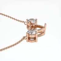 14K Rose Gold Accent Stones Necklace Setting Image