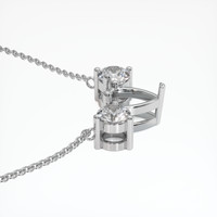 10K White Gold Accent Stones Necklace Setting Image