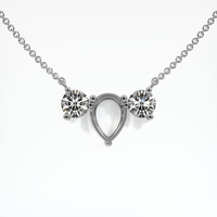 14K White Gold Accent Stones Necklace Setting Video