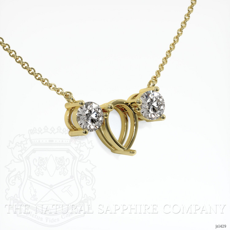 10K Yellow Gold Accent Stones Necklace Setting