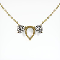 14K Yellow Gold Accent Stones Necklace Setting Video