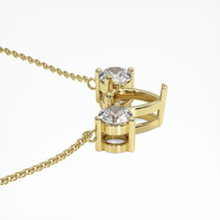 14K Yellow Gold Accent Stones Necklace Setting Image