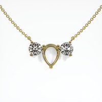 18K Yellow Gold Accent Stones Necklace Setting Video