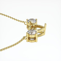 18K Yellow Gold Accent Stones Necklace Setting Image