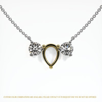14K Yellow & White Accent Stones Necklace Setting Video