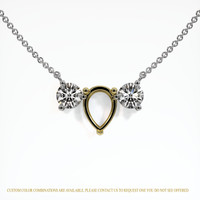 18K Yellow & White Accent Stones Necklace Setting Video