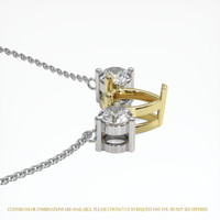 18K Yellow & White Accent Stones Necklace Setting Image
