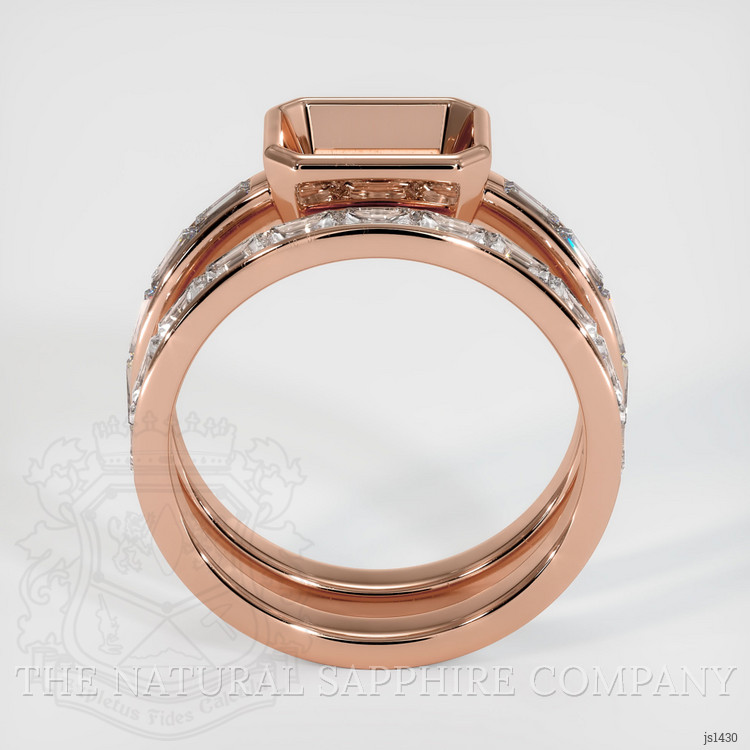 14K Rose Gold Accent Stones Ring Setting