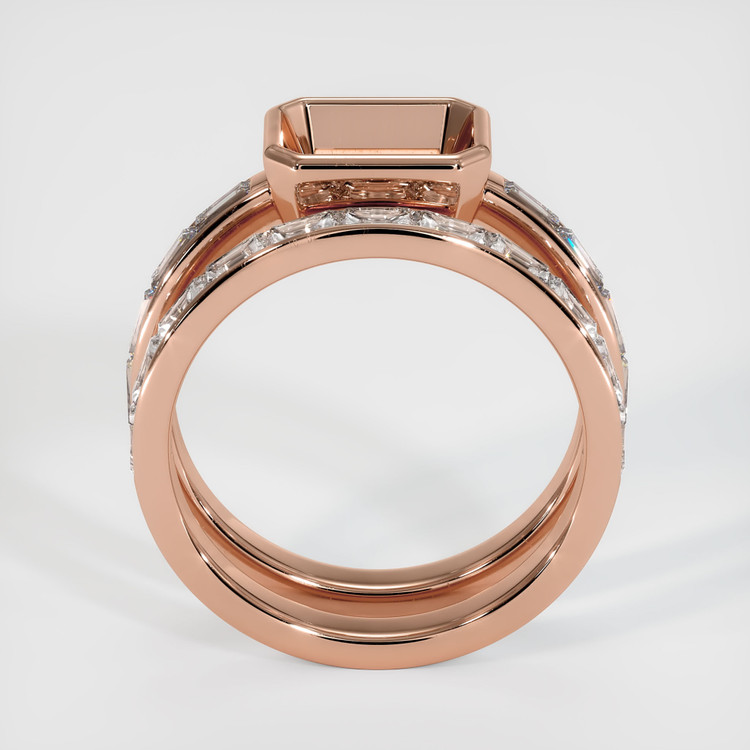14K Rose Gold Accent Stones Ring Setting