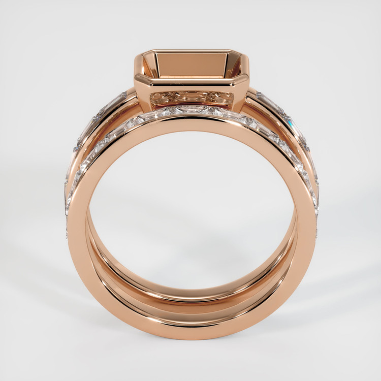 18K Rose Gold Accent Stones Ring Setting