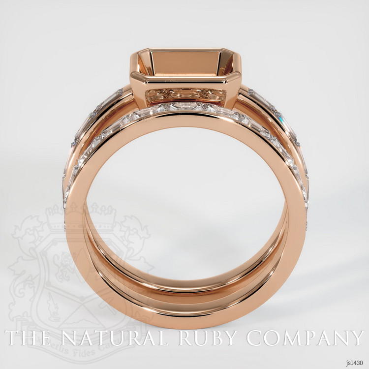 18K Rose Gold Wedding Set Ring Setting