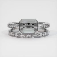 18K White Gold Accent Stones Ring Setting Image