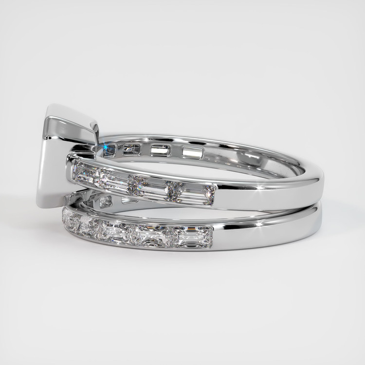 18K White Gold Accent Stones Ring Setting