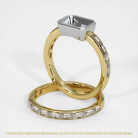 14K White & Yellow Accent Stones Ring Setting Image