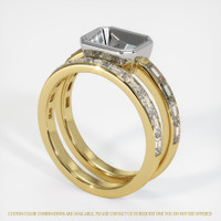 18K White & Yellow Wedding Set Ring Setting Video