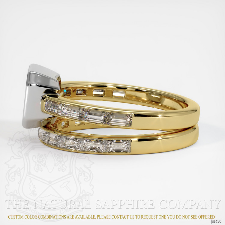 18K White & Yellow Accent Stones Ring Setting