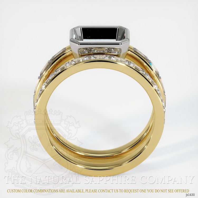 18K White & Yellow Accent Stones Ring Setting