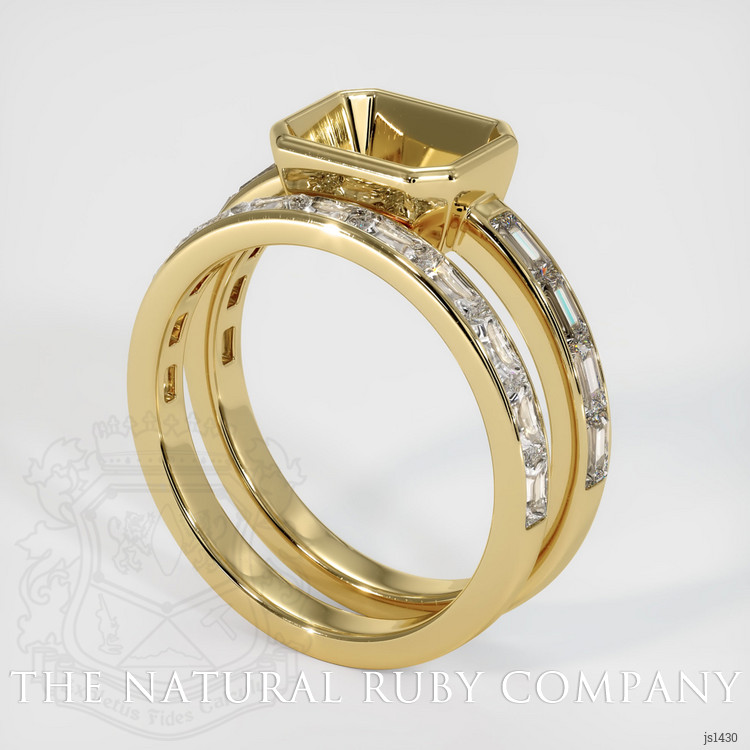 14K Yellow Gold Wedding Set Ring Setting