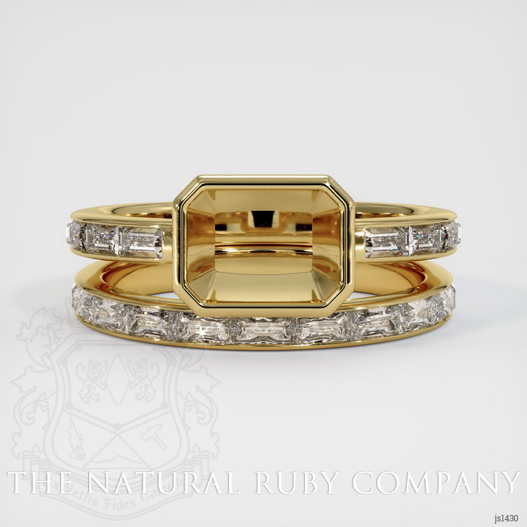 14K Yellow Gold Accent Stones Ring Setting