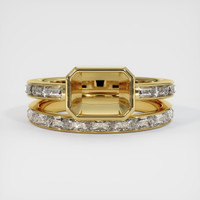 18K Yellow Gold Accent Stones Ring Setting Image