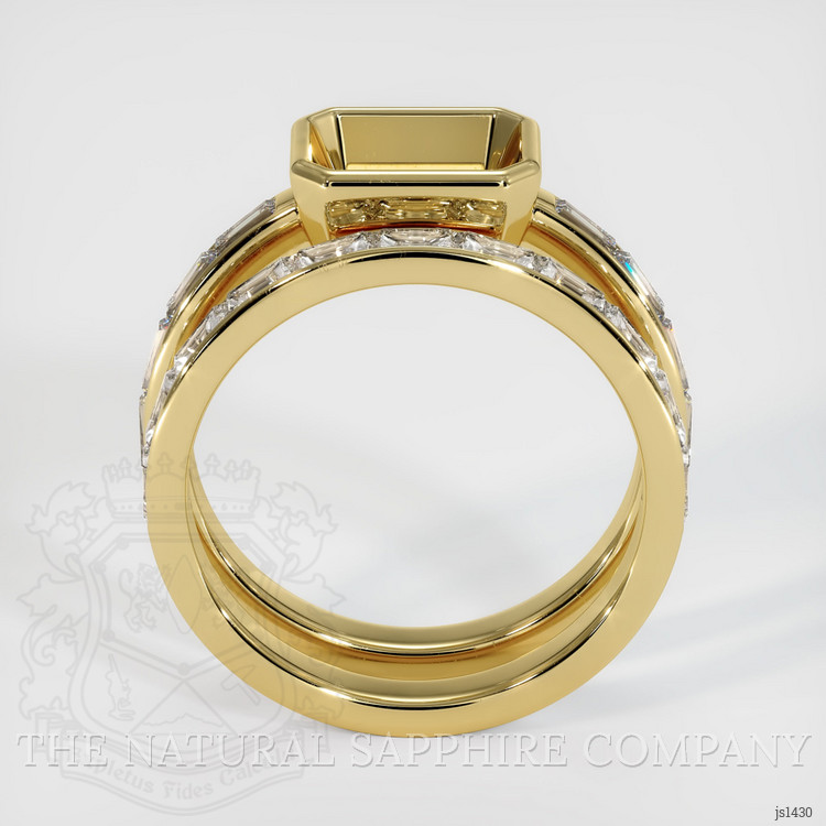18K Yellow Gold Accent Stones Ring Setting