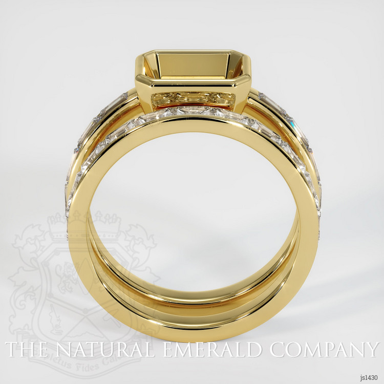 18K Yellow Gold Accent Stones Ring Setting