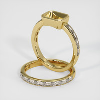 18K Yellow Gold Accent Stones Ring Setting Image
