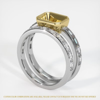 18K Yellow & White Wedding Set Ring Setting Video