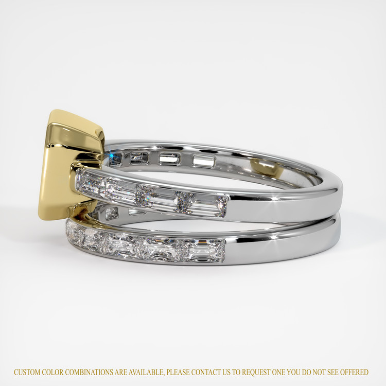 18K Yellow & White Accent Stones Ring Setting