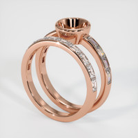 14K Rose Gold Wedding Set Ring Setting Video