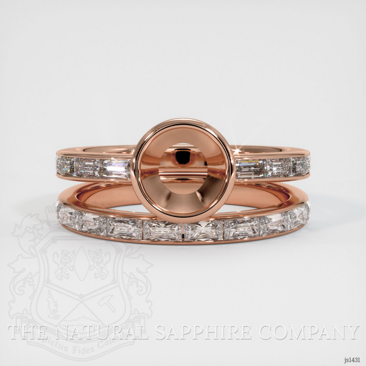 14K Rose Gold Wedding Set Ring Setting