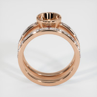 18K Rose Gold Wedding Set Ring Setting Image