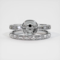 14K White Gold Wedding Set Ring Setting Image