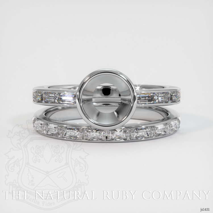 14K White Gold Wedding Set Ring Setting