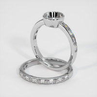 14K White Gold Wedding Set Ring Setting Image