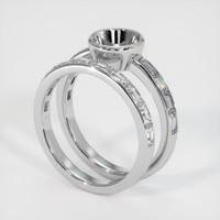 18K White Gold Wedding Set Ring Setting Video